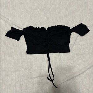 Elegant Black Off-Shoulder Top